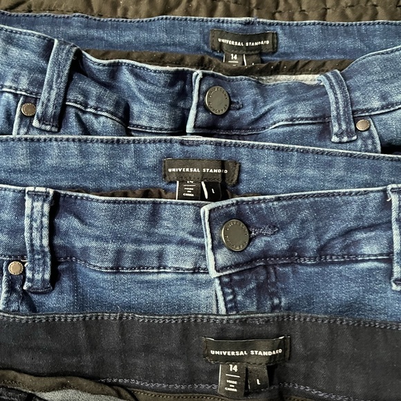 Lot of 3 Universal Standard Jeans size 14 - Picture 1 of 7